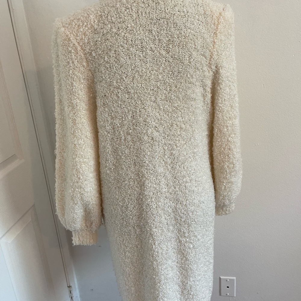Vintage Adele  Joyce Cream Shaggy Cardigan - Picture 3 of 13